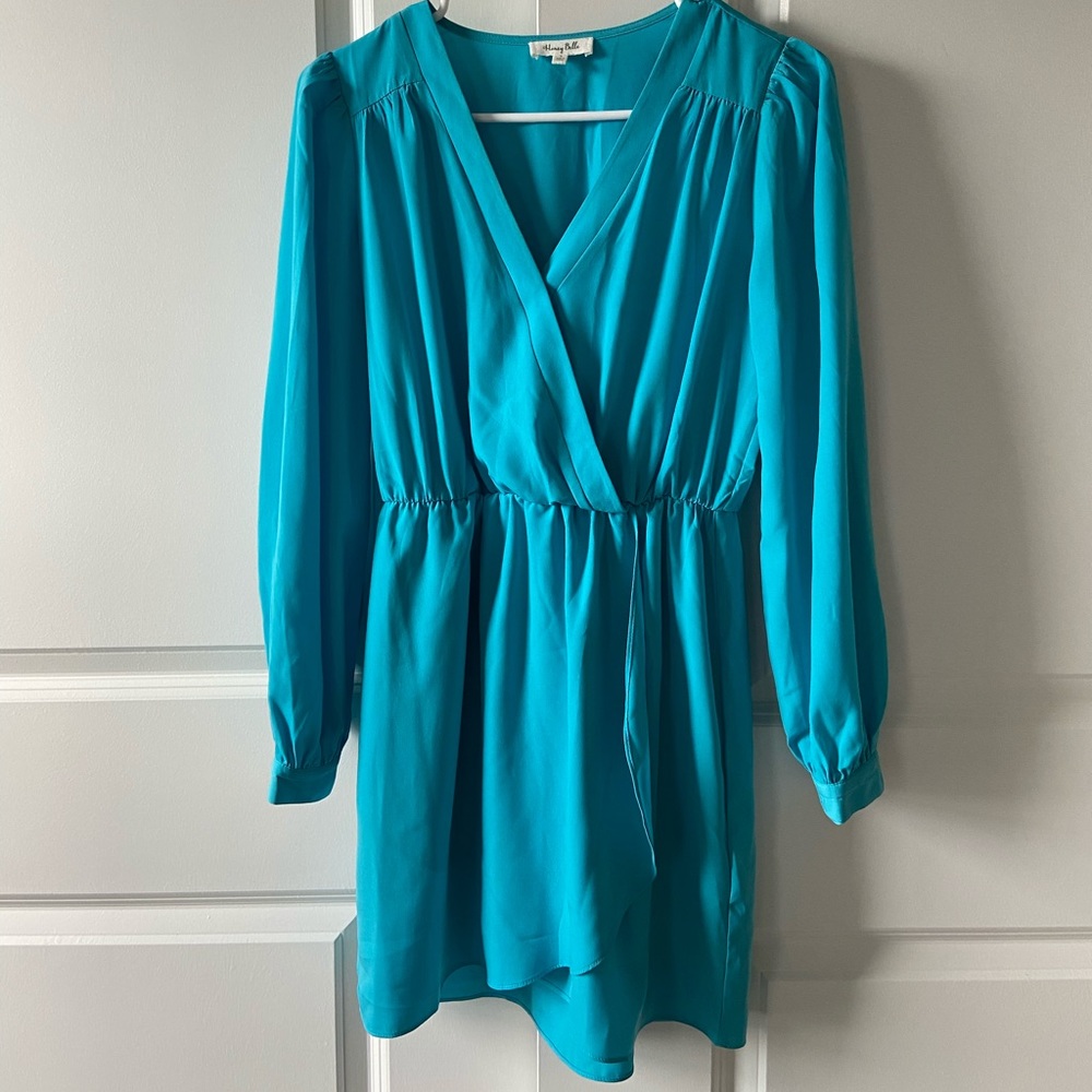 Honey Belle long sleeve blue dress